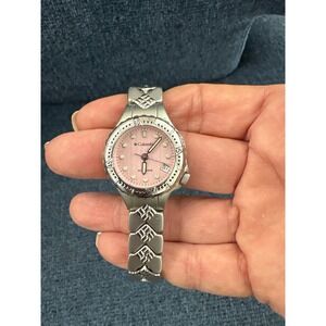 Columbia Women's Silver Tone Pink Dial Water Resistant Watch CL-1270